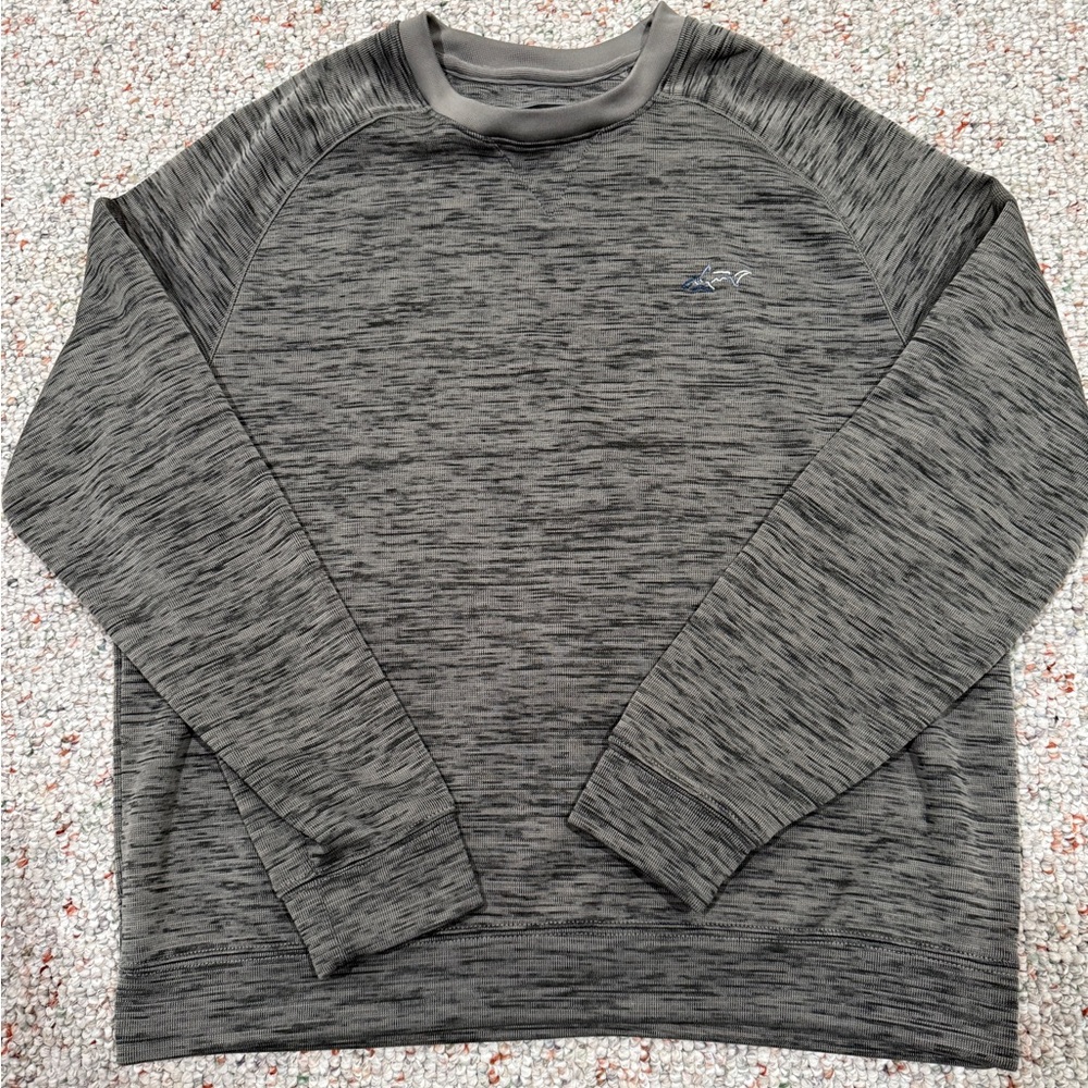 Greg Norman Men’s Performance Crewneck Pullover – Gray L | Golf Layer